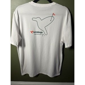 NWOT Bird Dogs Shirt Adult L White Shmasters Masters Golf Outdoor Casual Mens